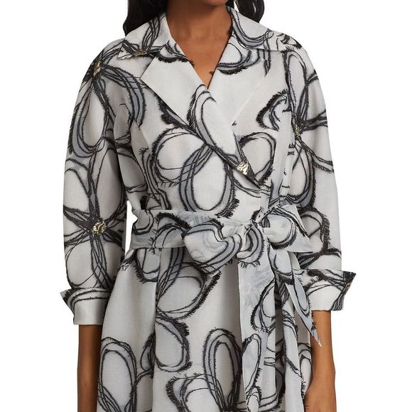 Teri Jon by Rickie Freeman
Abstract-Print Embellished Organza Tie-Waist Gown - Picture 5 of 10